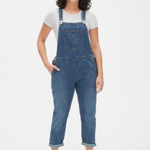 Gap relaxed denim overalls